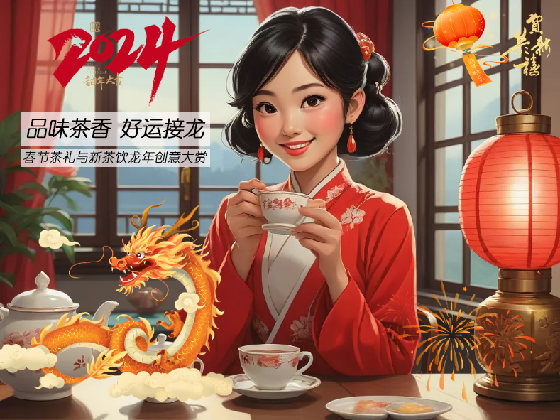 【品味茶香2024好运接龙】春节茶礼与新茶饮龙年创意荐赏